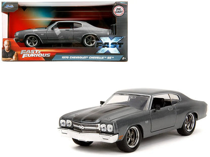 1970 Chevrolet Chevelle SS Gray Metallic with Black Stripes "Fast & Furious" (2009) Movie "Fast & Furious" Series 1/24 Diecast Model Car by Jada - Egypt Seller