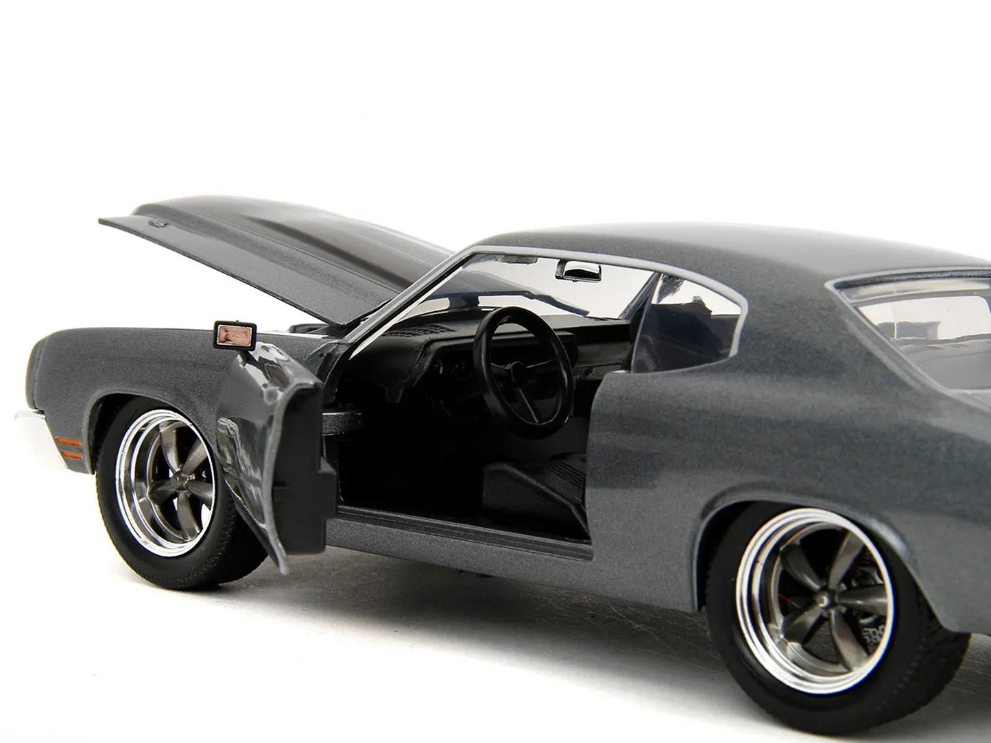 1970 Chevrolet Chevelle SS Gray Metallic with Black Stripes "Fast & Furious" (2009) Movie "Fast & Furious" Series 1/24 Diecast Model Car by Jada - Egypt Seller