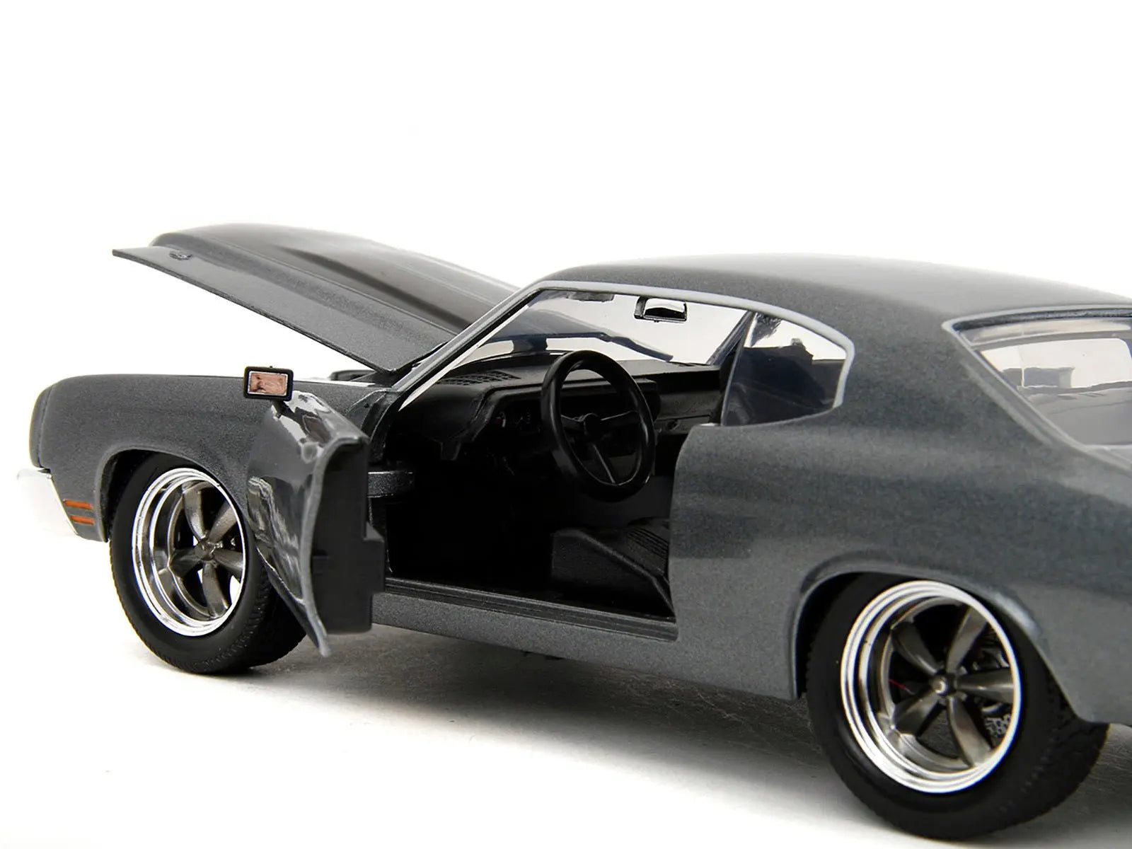 1970 Chevrolet Chevelle SS Gray Metallic with Black Stripes "Fast & Furious" (2009) Movie "Fast & Furious" Series 1/24 Diecast Model Car by Jada - Egypt Seller