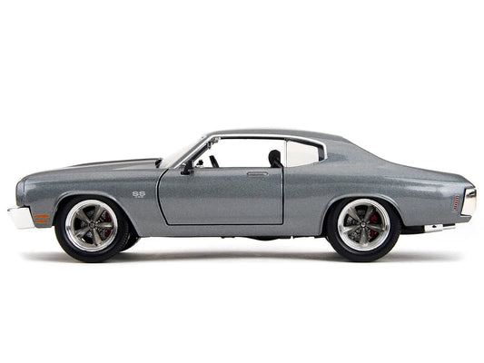 1970 Chevrolet Chevelle SS Gray Metallic with Black Stripes "Fast & Furious" (2009) Movie "Fast & Furious" Series 1/24 Diecast Model Car by Jada - Egypt Seller