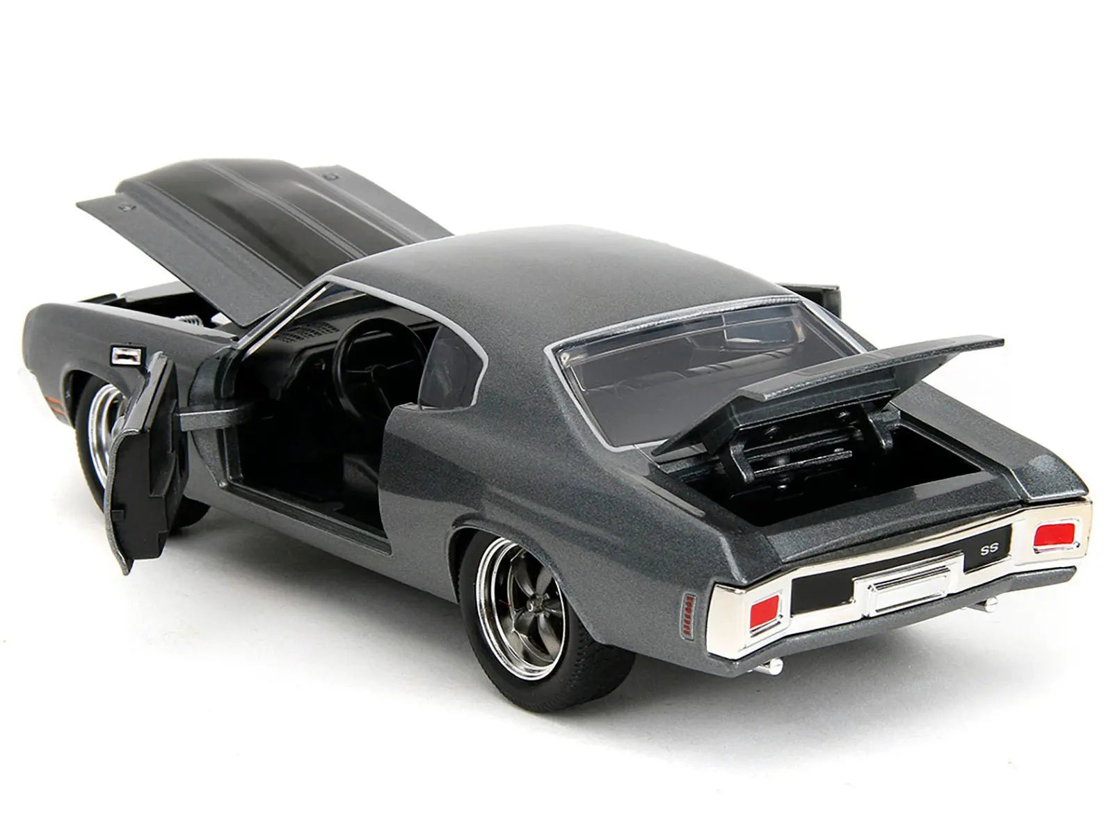1970 Chevrolet Chevelle SS Gray Metallic with Black Stripes "Fast & Furious" (2009) Movie "Fast & Furious" Series 1/24 Diecast Model Car by Jada - Egypt Seller