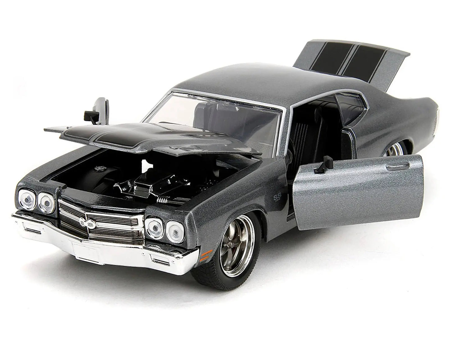 1970 Chevrolet Chevelle SS Gray Metallic with Black Stripes "Fast & Furious" (2009) Movie "Fast & Furious" Series 1/24 Diecast Model Car by Jada - Egypt Seller