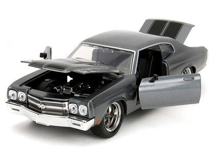 1970 Chevrolet Chevelle SS Gray Metallic with Black Stripes "Fast & Furious" (2009) Movie "Fast & Furious" Series 1/24 Diecast Model Car by Jada - Egypt Seller