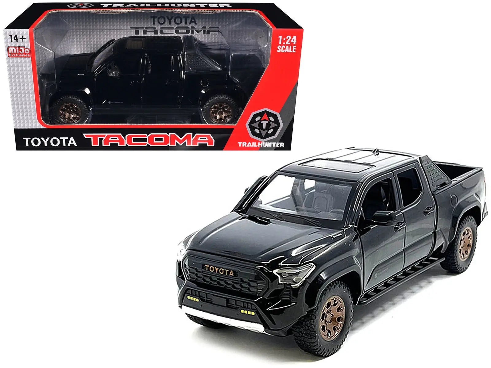 2024 Toyota Tacoma Trailhunter Edition Pickup Truck Black 1/24 Diecast Model Car - Egypt Seller
