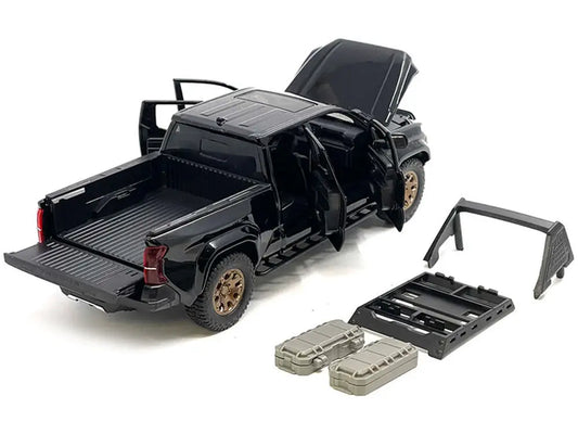 2024 Toyota Tacoma Trailhunter Edition Pickup Truck Black 1/24 Diecast Model Car - Egypt Seller