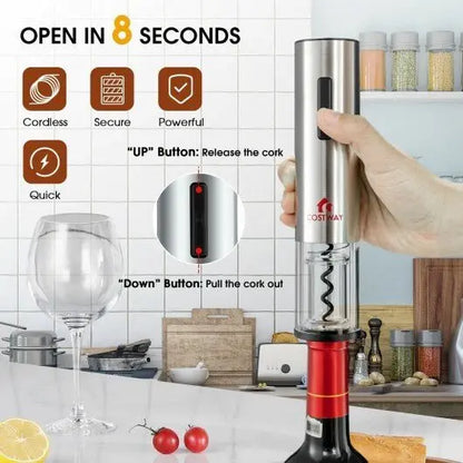 6 - in - 1 Electric Wine Bottle Opener Set with Foil Cutter - Egypt Seller