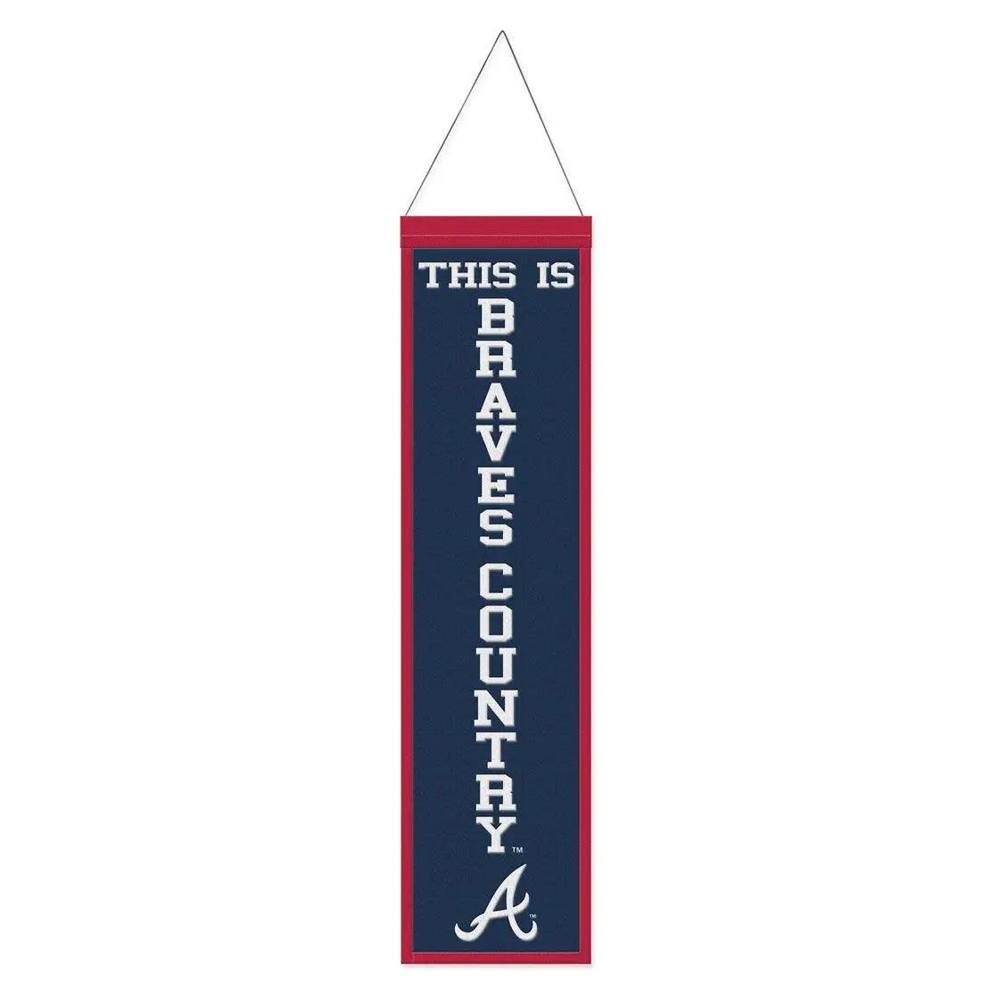 Atlanta Braves Banner Wool 8x32 Heritage Slogan Design - Special Order - Egypt Seller