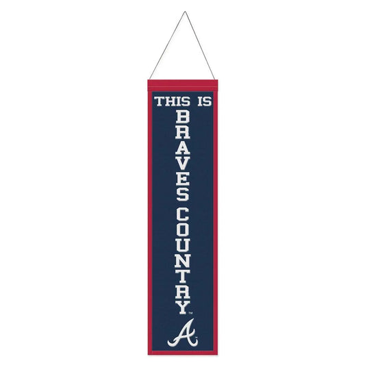 Atlanta Braves Banner Wool 8x32 Heritage Slogan Design - Special Order - Egypt Seller