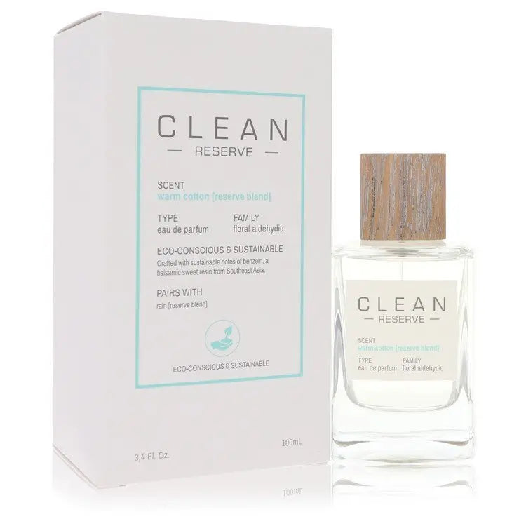 Clean Reserve Warm Cotton by Clean Eau De Parfum Spray 3.4 oz (Women) - Egypt Seller