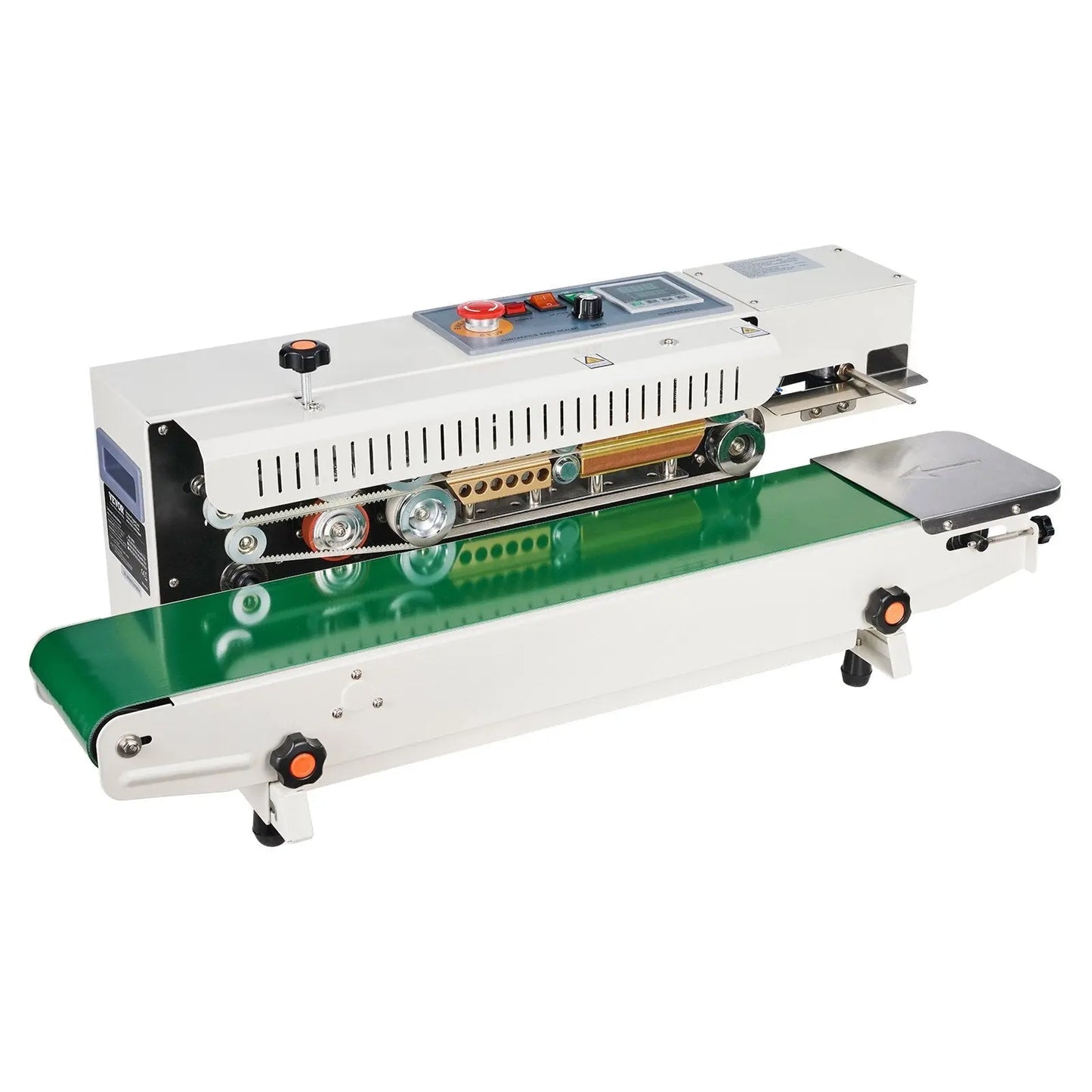 Continuous Bag Band Sealing Machine, 0.24 - 0.47 in/6 - 12 mm Seal Width, Horizontal Band Sealer Machine with Digital Temperature Control, Bag Sealer for 0.02 - 0.8 mm Plastic Bags, Inflation Function - Egypt Seller
