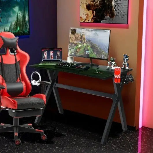 Ergonomic Gaming Desk with Mousepad and Cup Headphone Holder - Egypt Seller