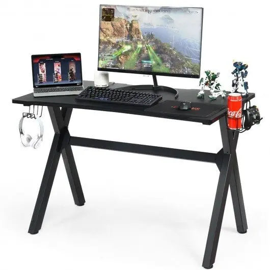 Ergonomic Gaming Desk with Mousepad and Cup Headphone Holder - Egypt Seller