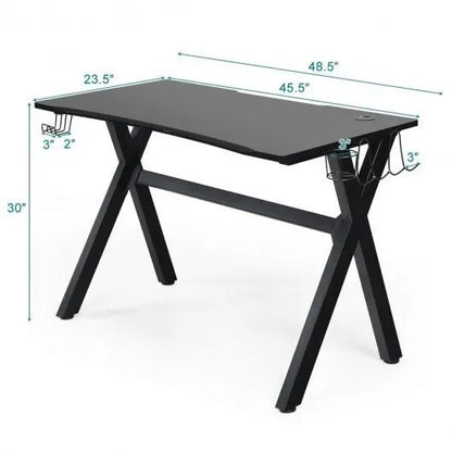 Ergonomic Gaming Desk with Mousepad and Cup Headphone Holder - Egypt Seller