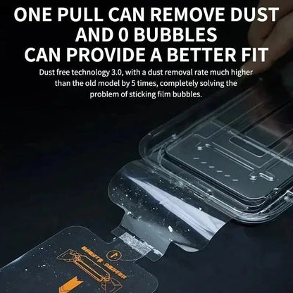 Oleophobic Coating Dust Free Easy Installation Screen Protector For iPhone 14 11 13 12 15 Pro Max Mini XS X XR 15 16 Plus Glass - Egypt Seller