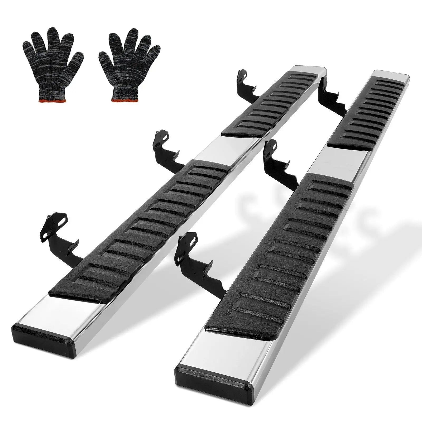 Running Boards, 6" Step Bars Compatible with 2009 - 2018 Dodge Ram 1500/2010 - 2023 Ram 2500/3500 (Includes 2019 - 2023 Classic) Crew Cab, 201 Stainless Steel Side Steps Nerf Bars, 500LBS, 2 PCS - Egypt Seller