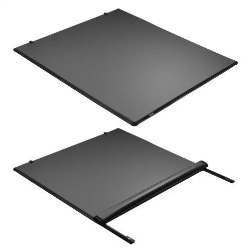 Soft Roll - Up Truck Bed Tonneau Cover, Compatible with 2020 - 2025 Chevy Silverado/GMC Sierra 2500 3500 HD, Fits 6.9 ft (6 ft 10 in/82 in) Bed, PVC Tonneau Cover with Aluminum Alloy Support Bars - Egypt Seller