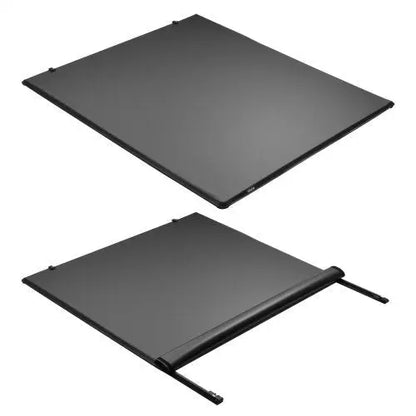 Soft Roll - Up Truck Bed Tonneau Cover, Compatible with 2020 - 2025 Chevy Silverado/GMC Sierra 2500 3500 HD, Fits 6.9 ft (6 ft 10 in/82 in) Bed, PVC Tonneau Cover with Aluminum Alloy Support Bars - Egypt Seller