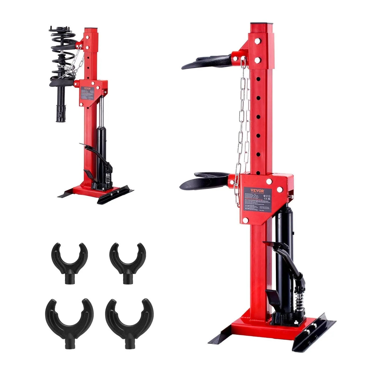 Strut Spring Compressor, 4.5 Ton/9920 LBS Hydraulic Jack Capacity, 1 Ton Rated Compression Force, Auto Strut Coil Spring Compressor Tool, Hydraulic Spring Compressor for Strut Spring Removing - Egypt Seller