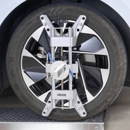 Wheel Clamp & Magnetic Adapter, 1 PCS Aluminum Alloy Wheel Alignment Tool for Precise Camber Gauge, Fits 11 - 25 Inch Rims, Universal Magnetic Gauge Tire Repair Tool for Car Truck SUV Motorcycle - Egypt Seller