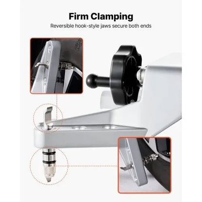 Wheel Clamp & Magnetic Adapter, 1 PCS Aluminum Alloy Wheel Alignment Tool for Precise Camber Gauge, Fits 11 - 25 Inch Rims, Universal Magnetic Gauge Tire Repair Tool for Car Truck SUV Motorcycle - Egypt Seller