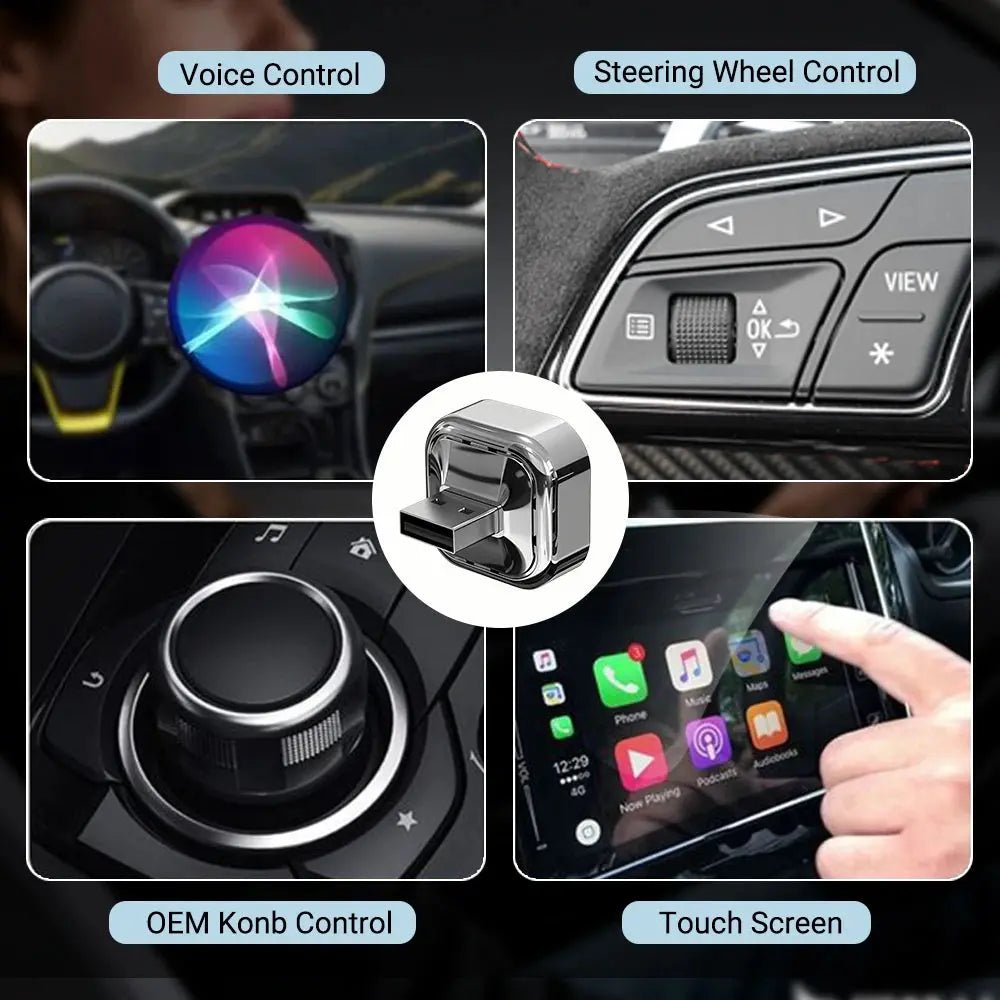 XUDA 2in1 Wireless CarPlay Adapter Android Auto AI Smart Box Car Intelligent Systems For VW Toyota Nissan Honda Ford Benz - Egypt Seller