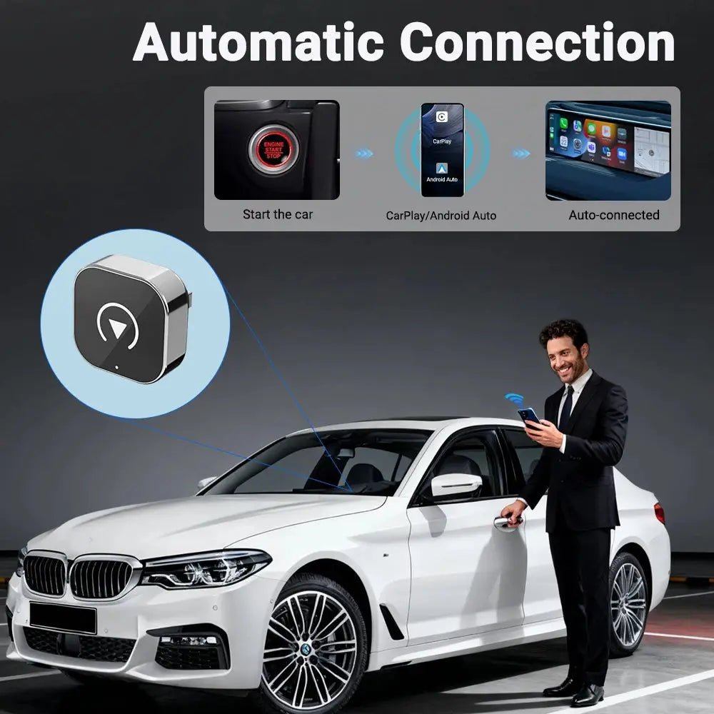 XUDA 2in1 Wireless CarPlay Adapter Android Auto AI Smart Box Car Intelligent Systems For VW Toyota Nissan Honda Ford Benz - Egypt Seller