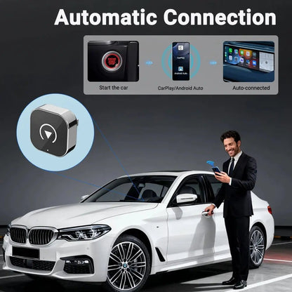 XUDA 2in1 Wireless CarPlay Adapter Android Auto AI Smart Box Car Intelligent Systems For VW Toyota Nissan Honda Ford Benz - Egypt Seller