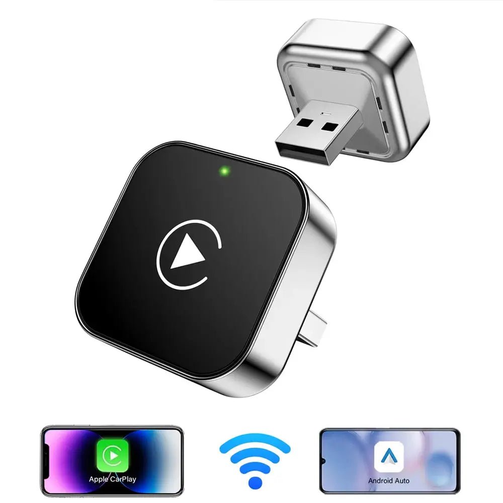 XUDA 2in1 Wireless CarPlay Adapter Android Auto AI Smart Box Car Intelligent Systems For VW Toyota Nissan Honda Ford Benz - Egypt Seller